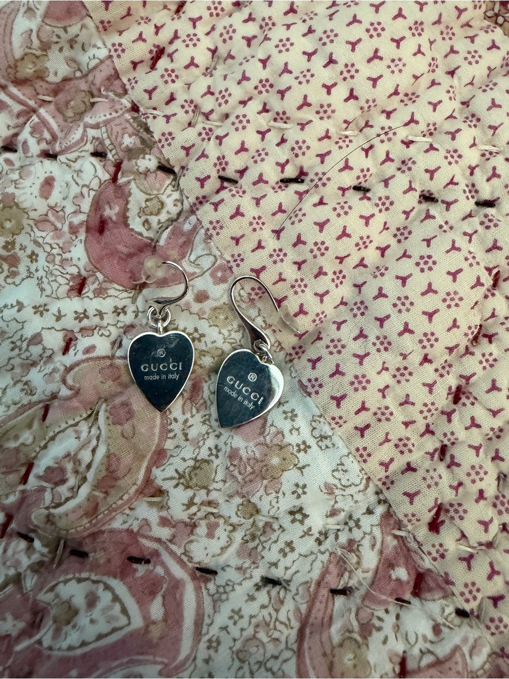 Gucci Silver Heart Drop Earrings - Silver - Picture 6 of 6